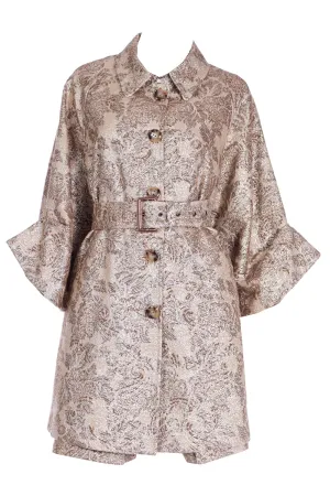 2000s Dolce & Gabbana D&G Gold Metallic Dress & Coat Amy Winehouse