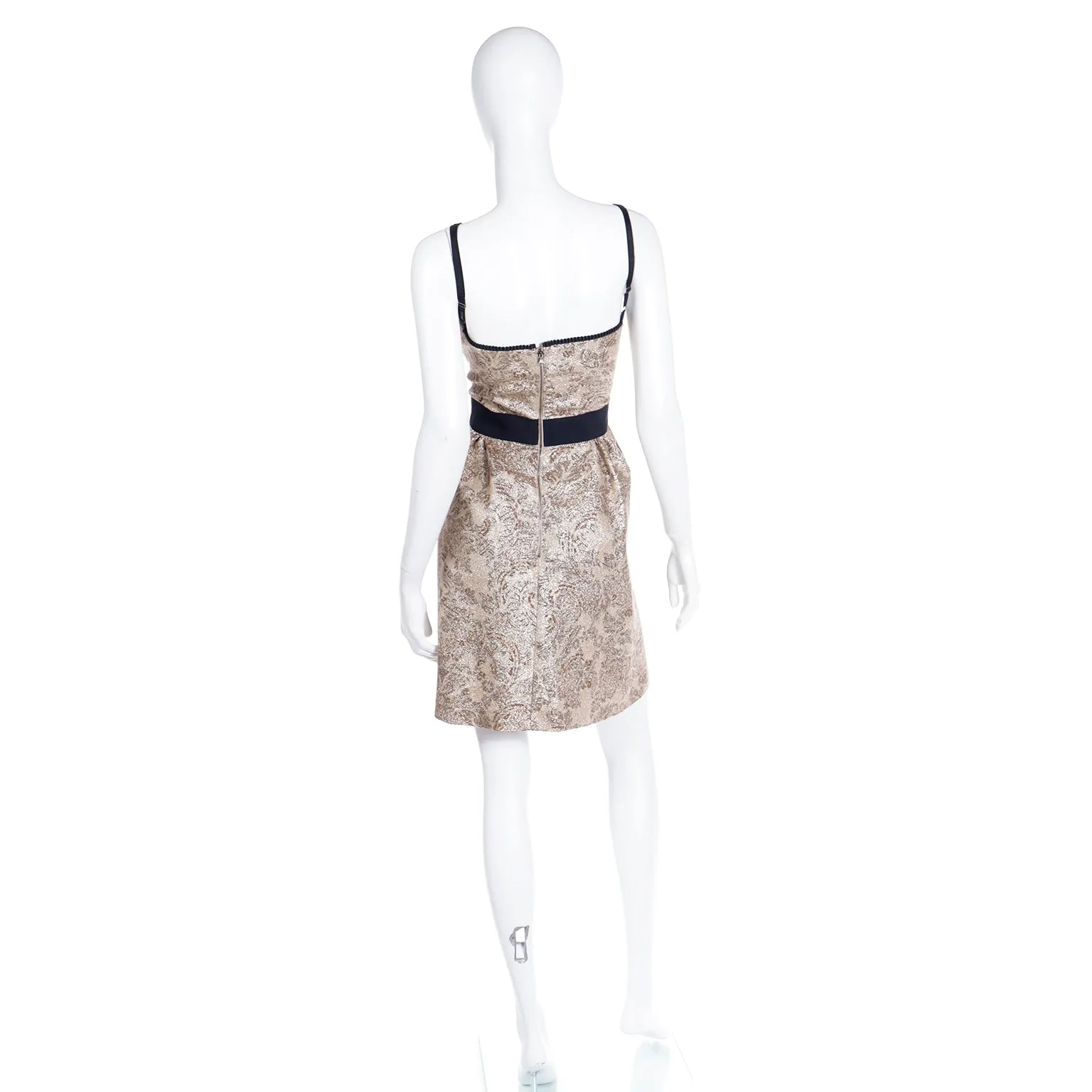 2000s Dolce & Gabbana D&G Gold Metallic Dress & Coat Amy Winehouse