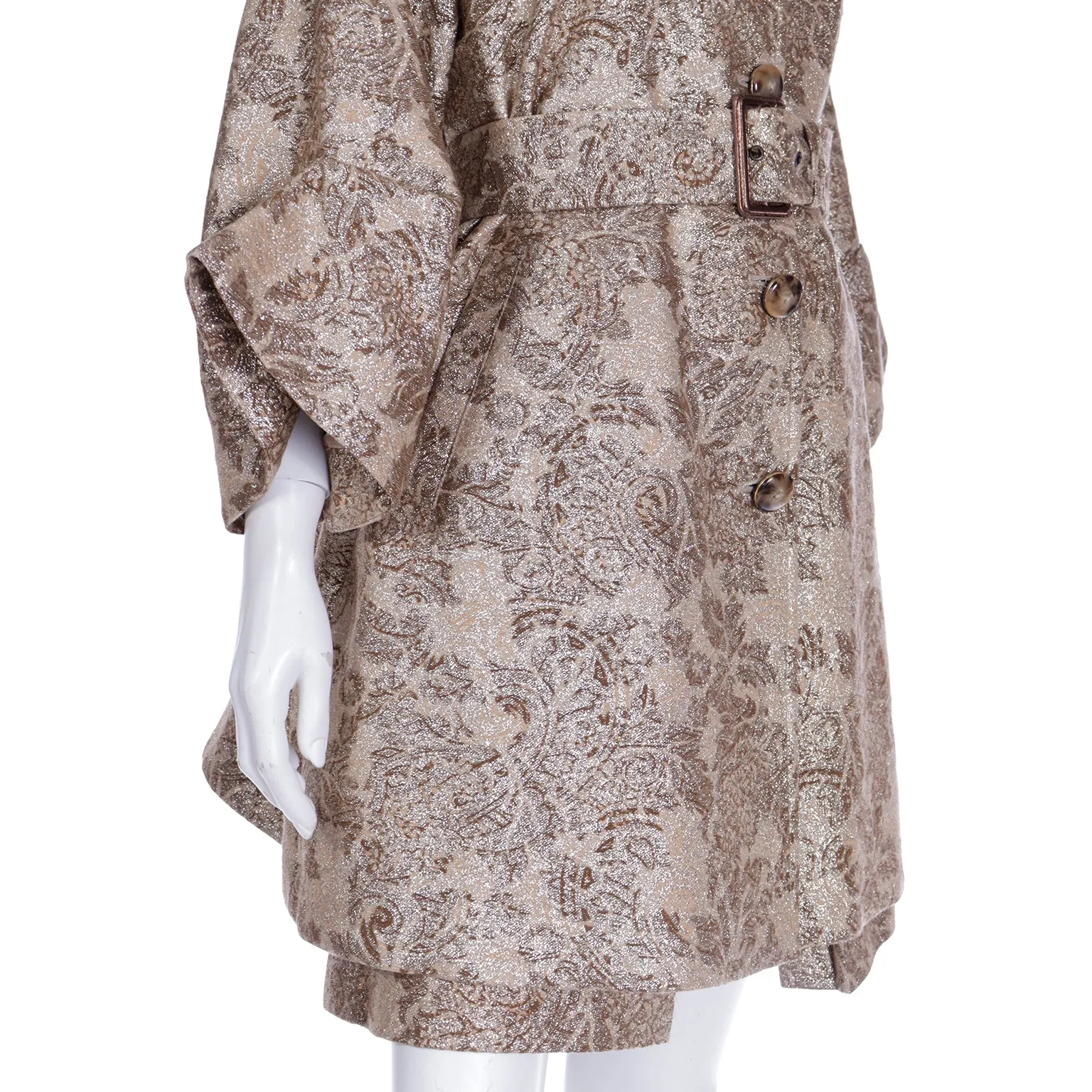 2000s Dolce & Gabbana D&G Gold Metallic Dress & Coat Amy Winehouse
