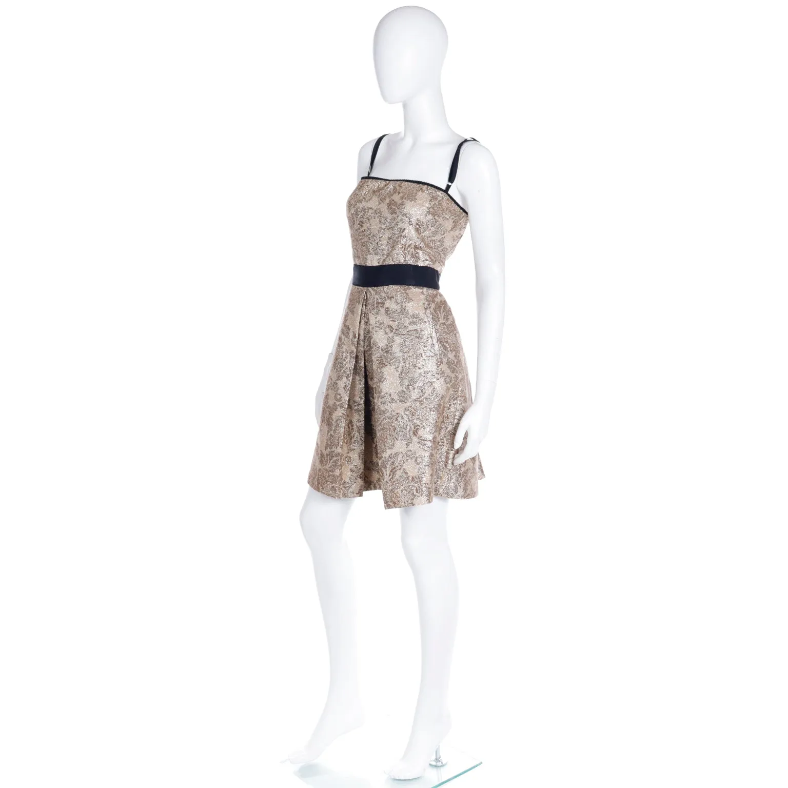 2000s Dolce & Gabbana D&G Gold Metallic Dress & Coat Amy Winehouse