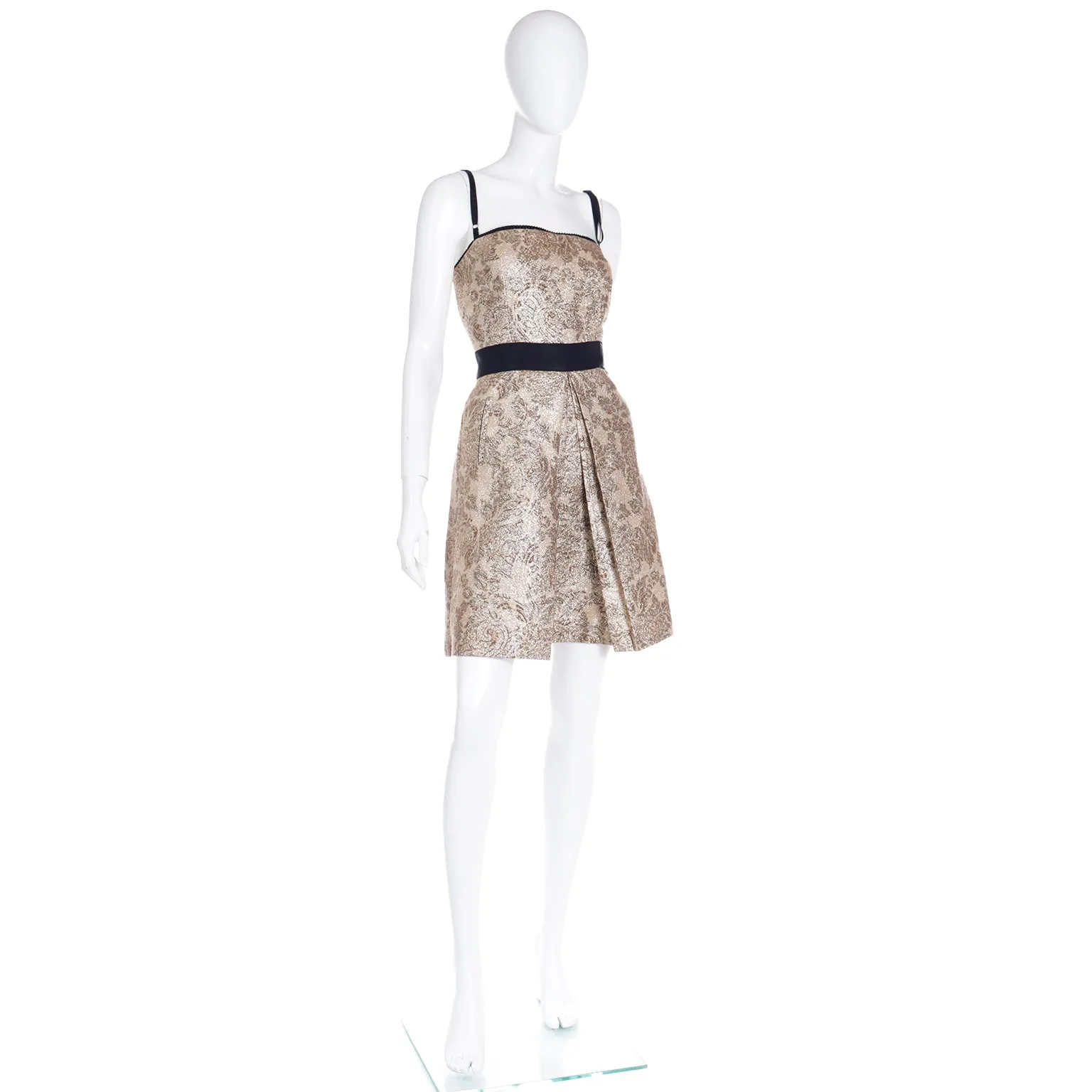 2000s Dolce & Gabbana D&G Gold Metallic Dress & Coat Amy Winehouse