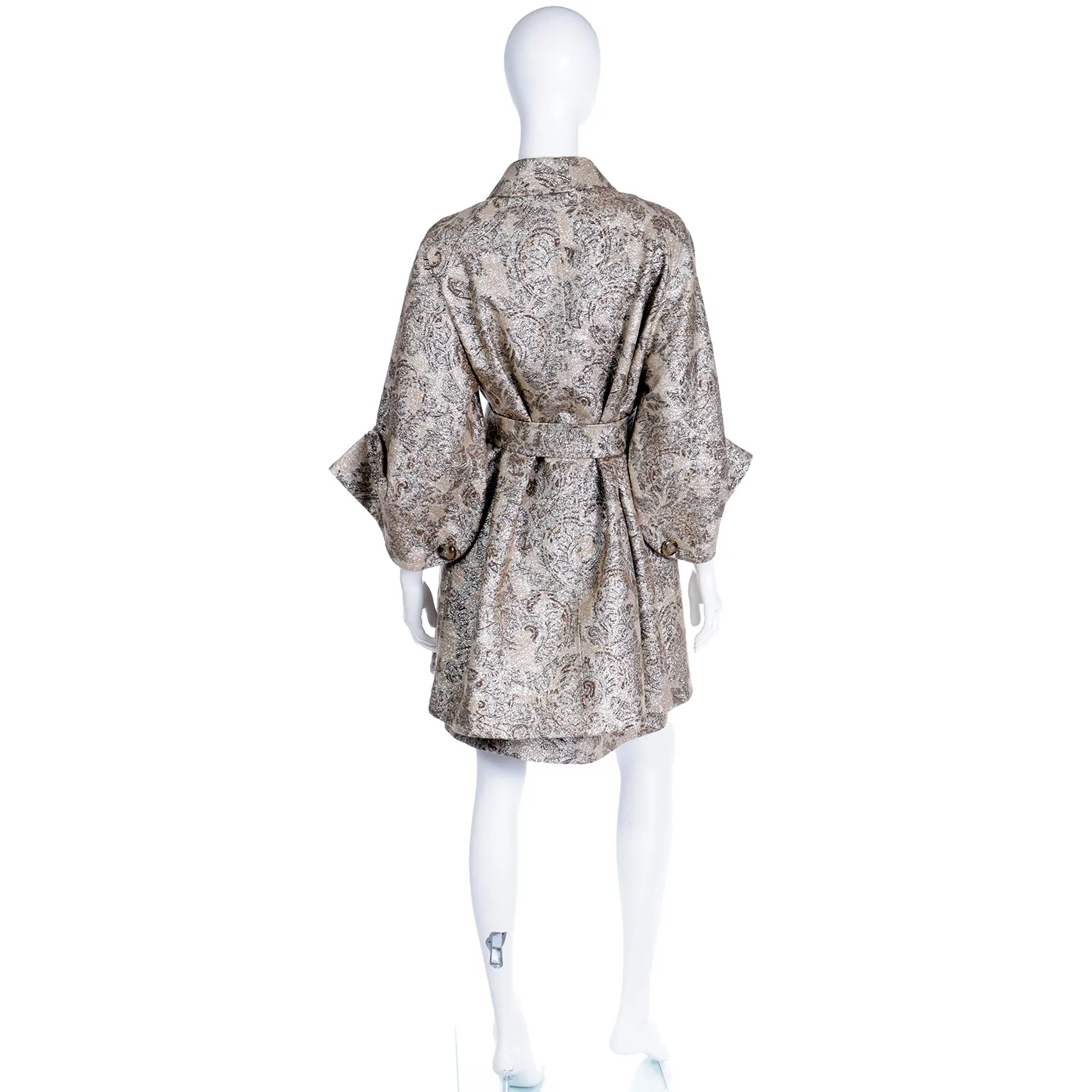 2000s Dolce & Gabbana D&G Gold Metallic Dress & Coat Amy Winehouse