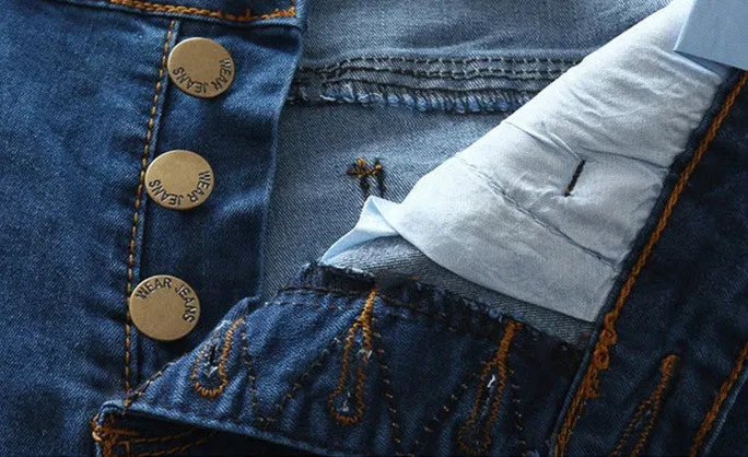 2017 Fashion 4 Buttons Retro Elastic High Waist Shorts.