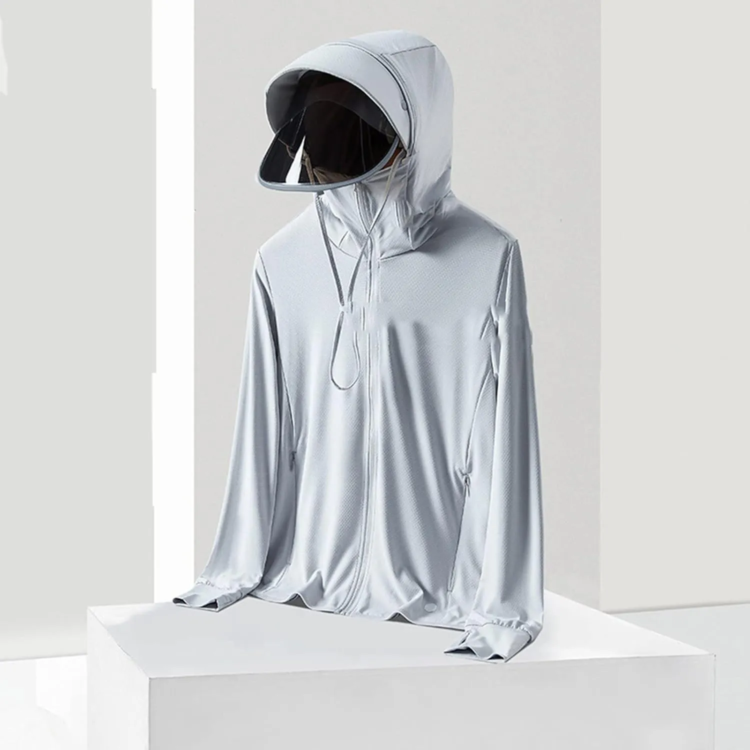 2023 Summer Women's UPF 50  Sun Protection Jackets Hooded Casual Cooling Shirt Hiking Outdoor Performance with Pockets