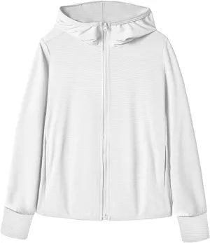 2023 Summer Women's UPF 50  Sun Protection Jackets Hooded Casual Cooling Shirt Hiking Outdoor Performance with Pockets