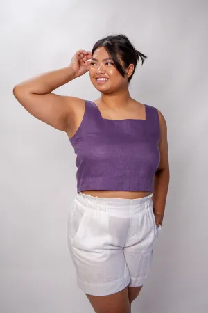 Amber 100% Linen Stretchy Shorts