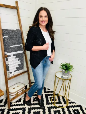 Black Eyelet Blazer