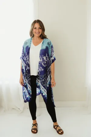 Boho Paisley Print Kimono