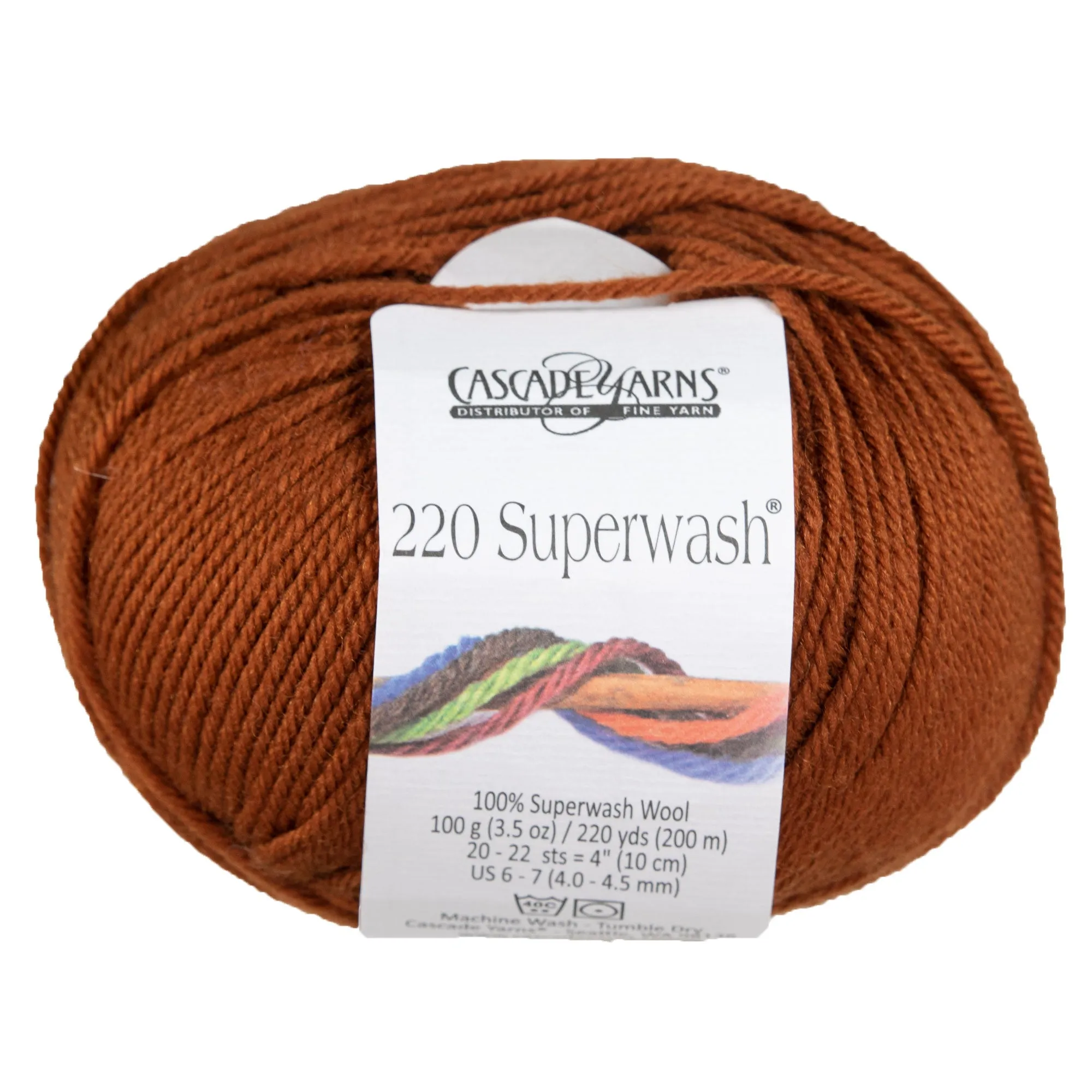 Cascade Yarns 220 Superwash Yarn - 0858 Dark Ginger