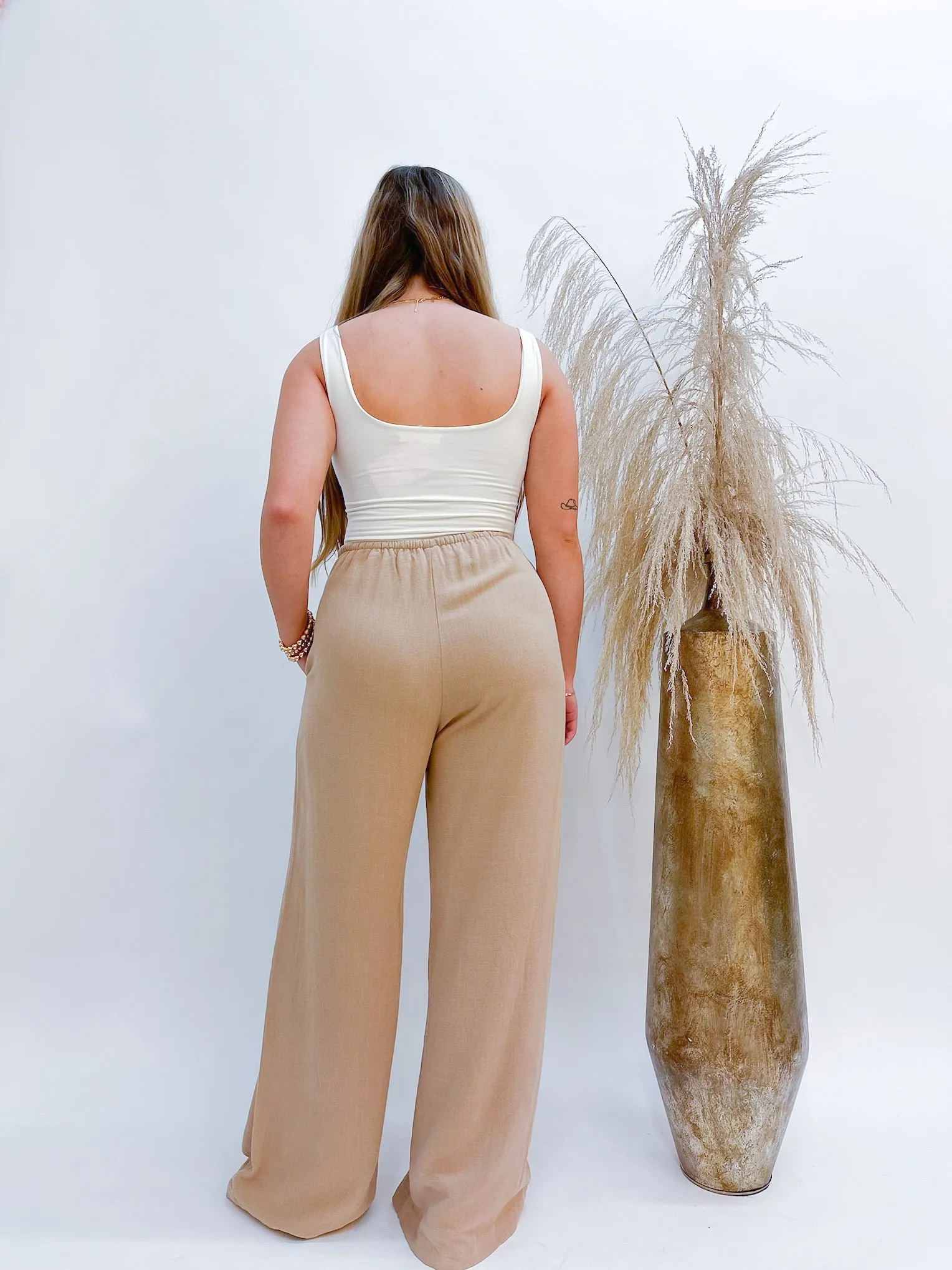Drawstring Wide Leg Pant