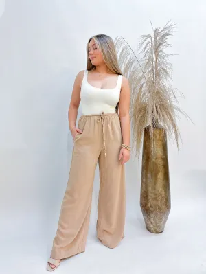 Drawstring Wide Leg Pant