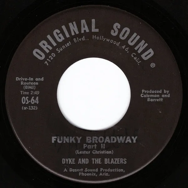 Dyke & The Blazers - Funky Broadway - Parts I and II (7", Single) (G )
