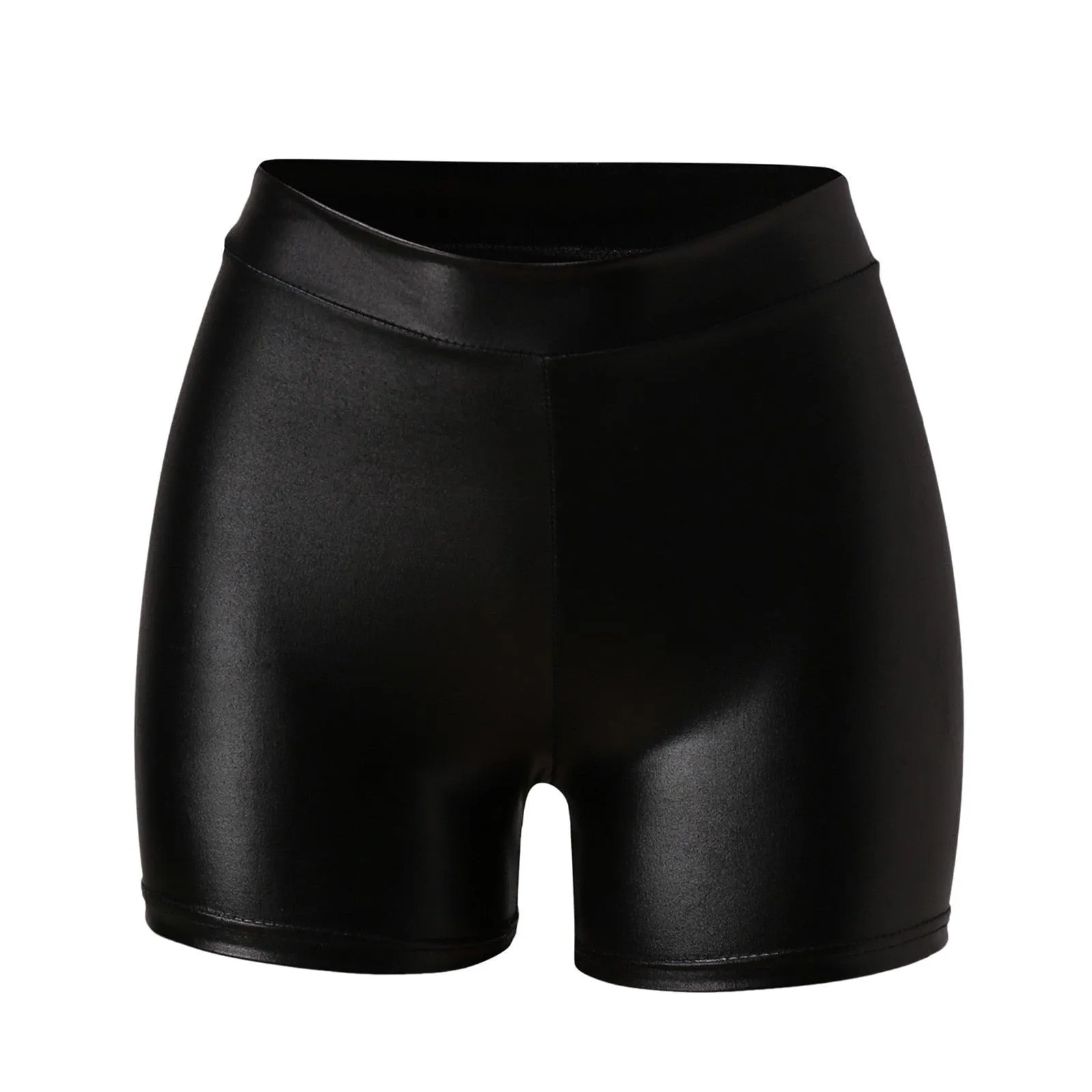 Faux Leather High Waist Shorts