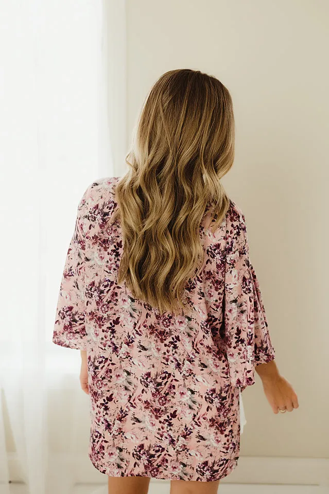 Floral Bell Sleeve Kimono