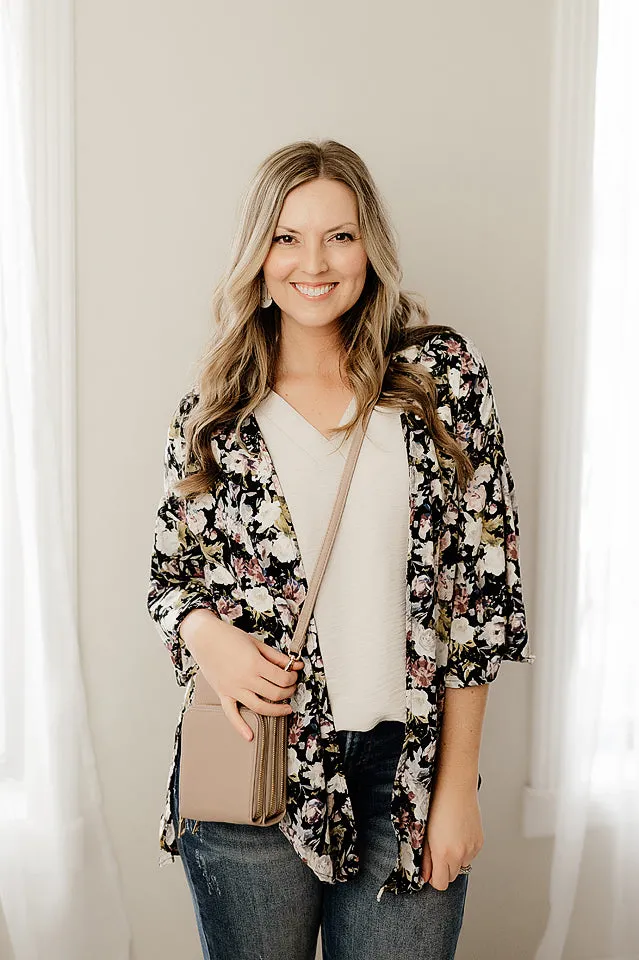 Floral Bell Sleeve Kimono