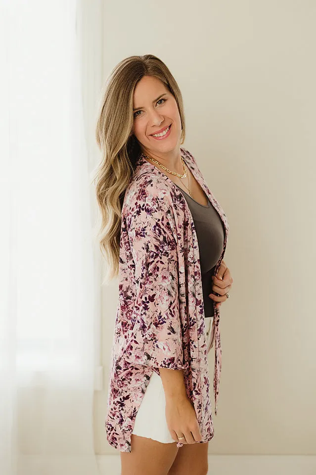Floral Bell Sleeve Kimono