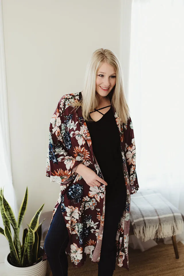 Flowy Floral Kimono