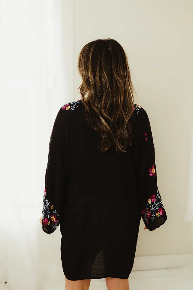 Garland Embroidered Kimono
