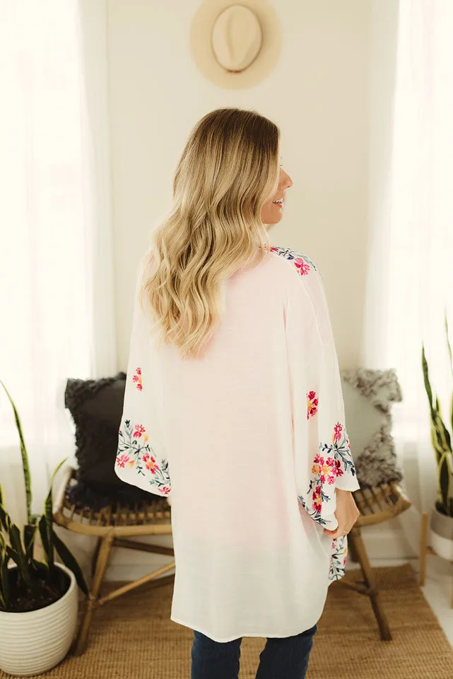 Garland Embroidered Kimono