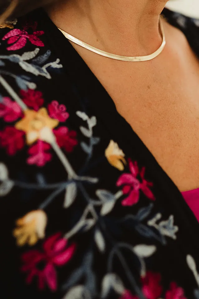 Garland Embroidered Kimono