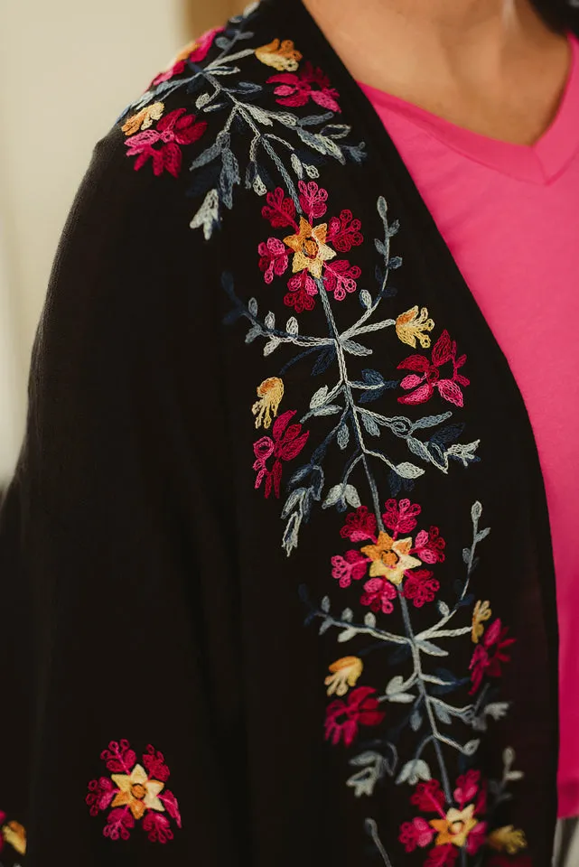 Garland Embroidered Kimono