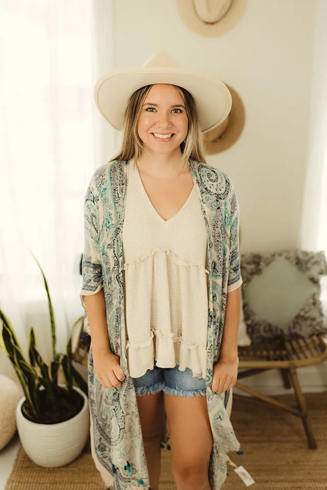 Intricate Paisley Kimono