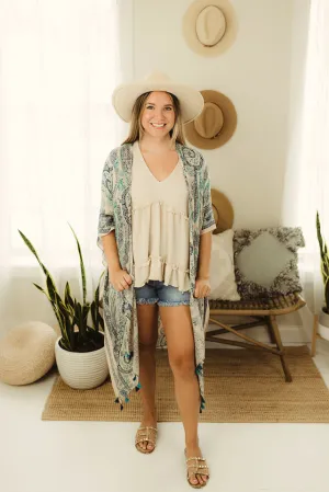 Intricate Paisley Kimono