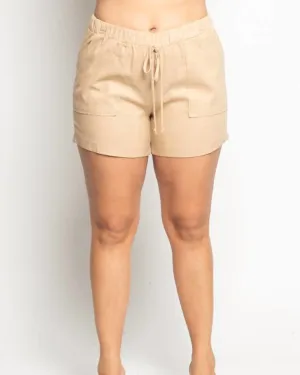 Linen Shorts- Volume In Natural | Natural