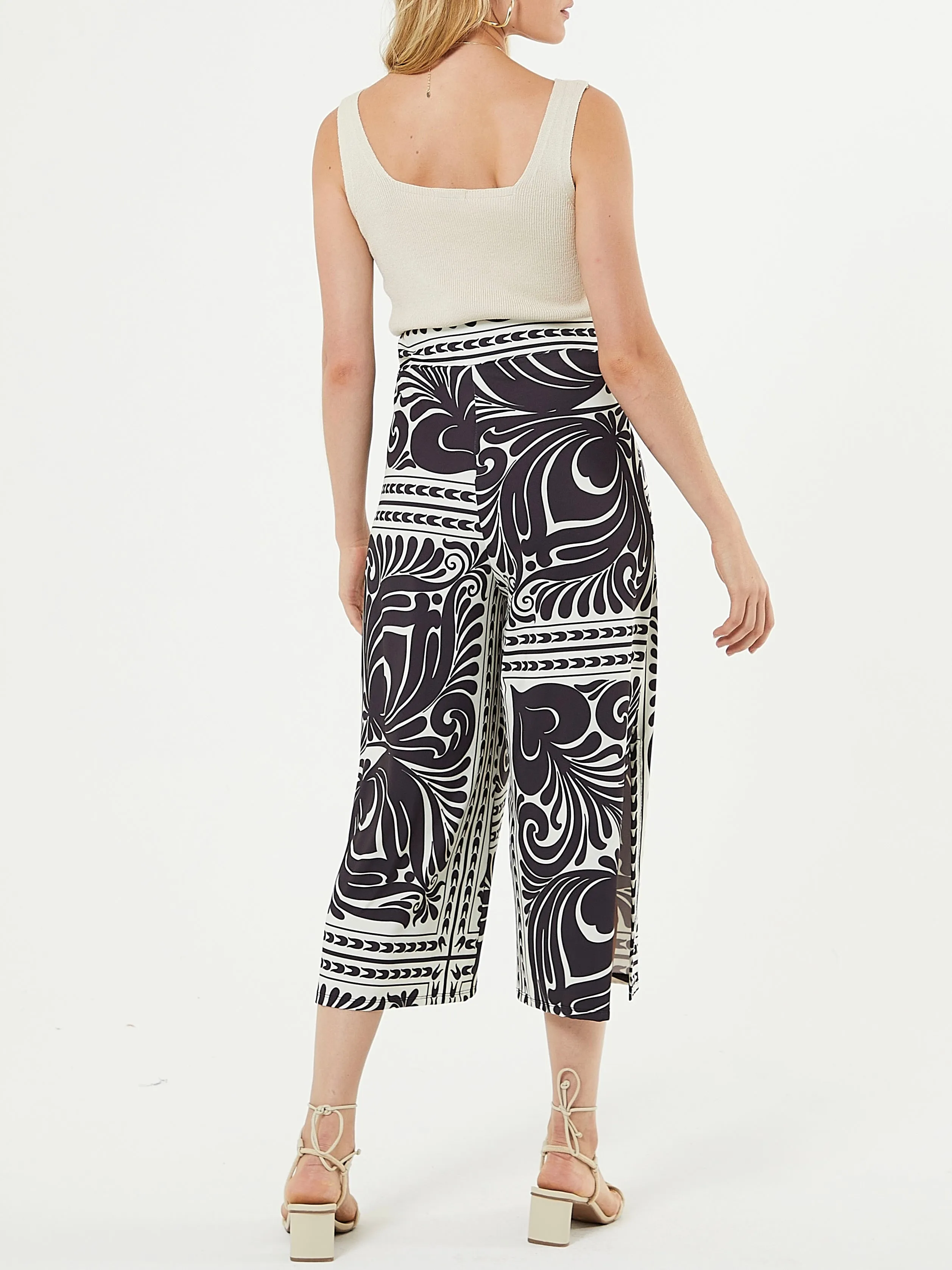Lola Wide Crop - Black/Ecru