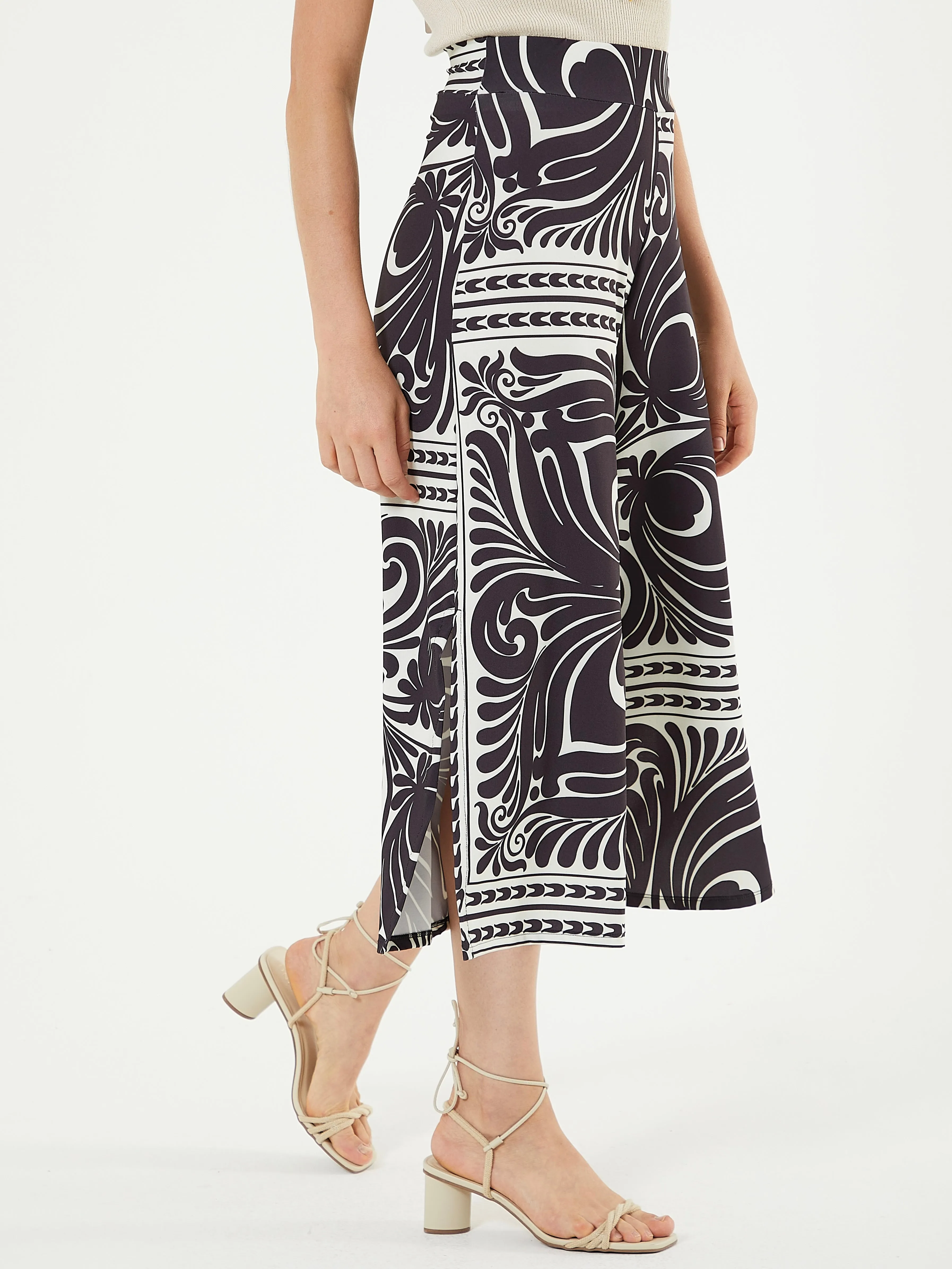 Lola Wide Crop - Black/Ecru