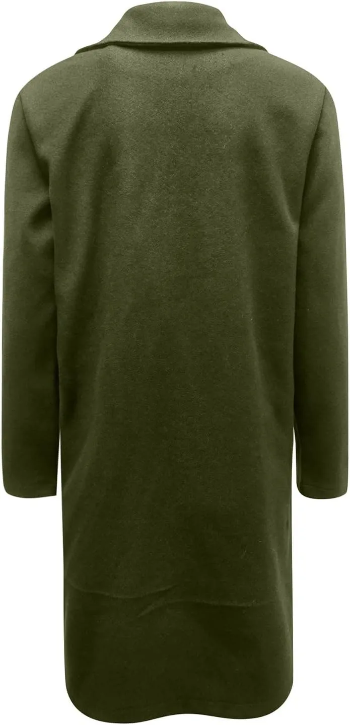 Long Blazer Jackets for Women Business Casual Semi Formal Notch Lapel Coat Dressy Light Weight Loose fit Cardigan