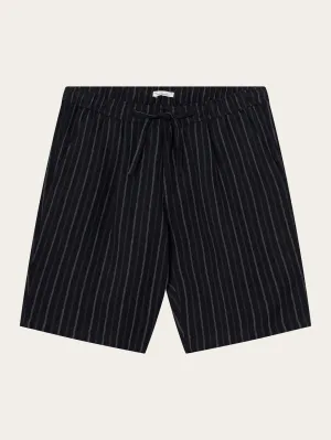 Loose striped shorts - Stripe - navy
