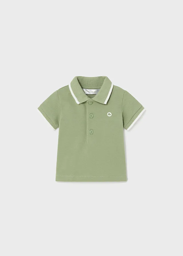 MAY Green Polo and Linen Short Set