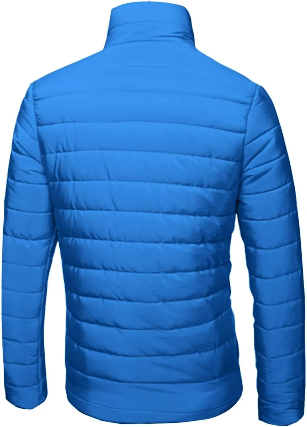 Men's Down Puffer Jacket Packable Zip Up Lightweight Puffy Bubble Hooded Winter Coat Light Thin Insulated