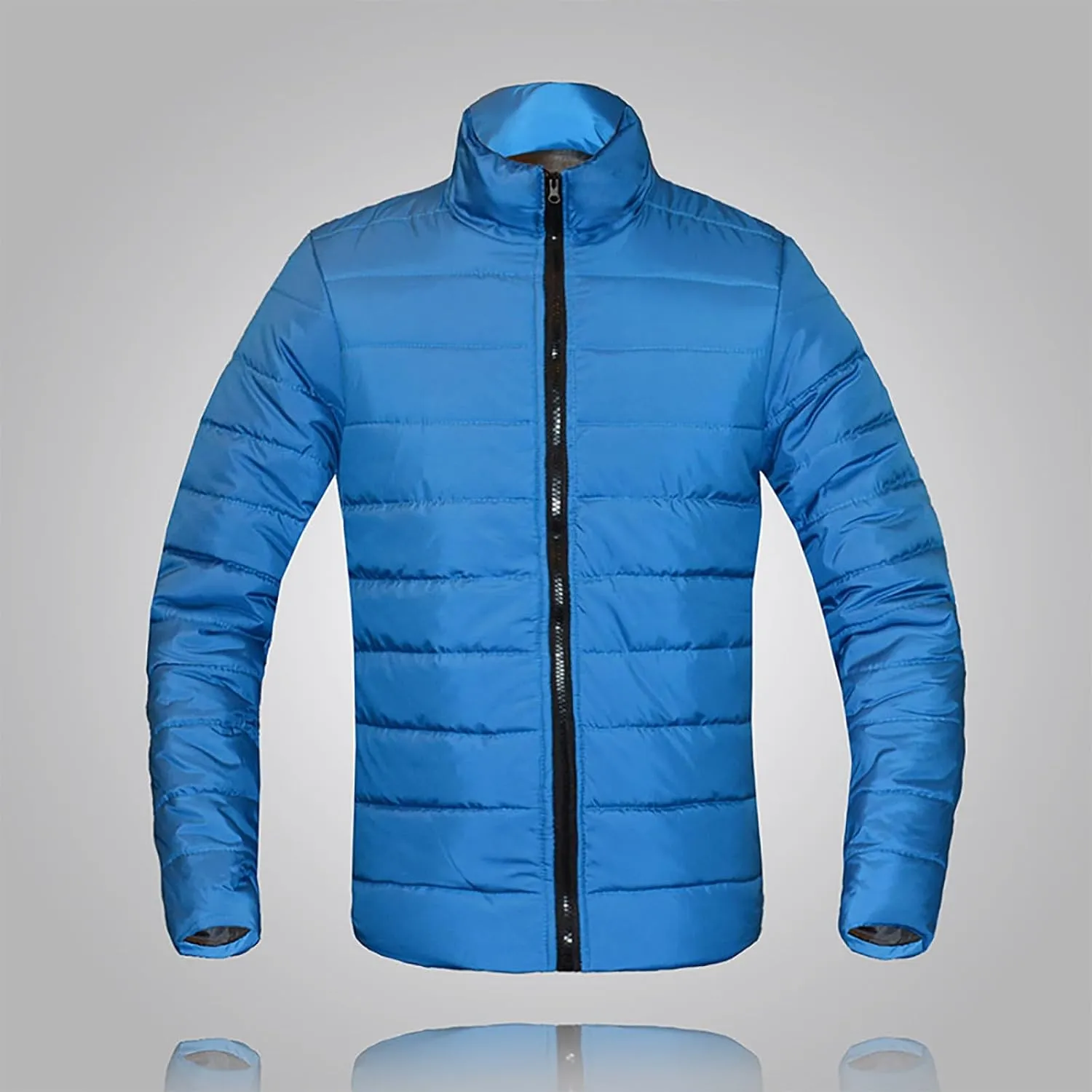 Men's Down Puffer Jacket Packable Zip Up Lightweight Puffy Bubble Hooded Winter Coat Light Thin Insulated