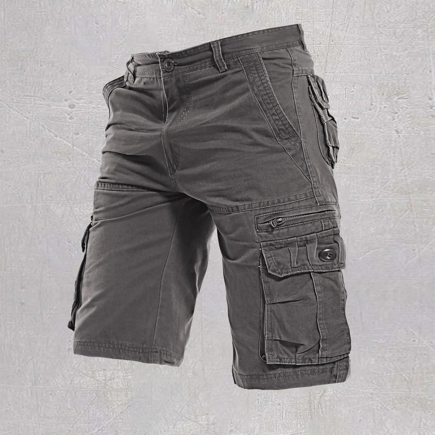 Mens Tactical Cargo Shorts Military Training Shorts Army Green Lightweight Outdoor Hiking Casual Work Shorts Pocket