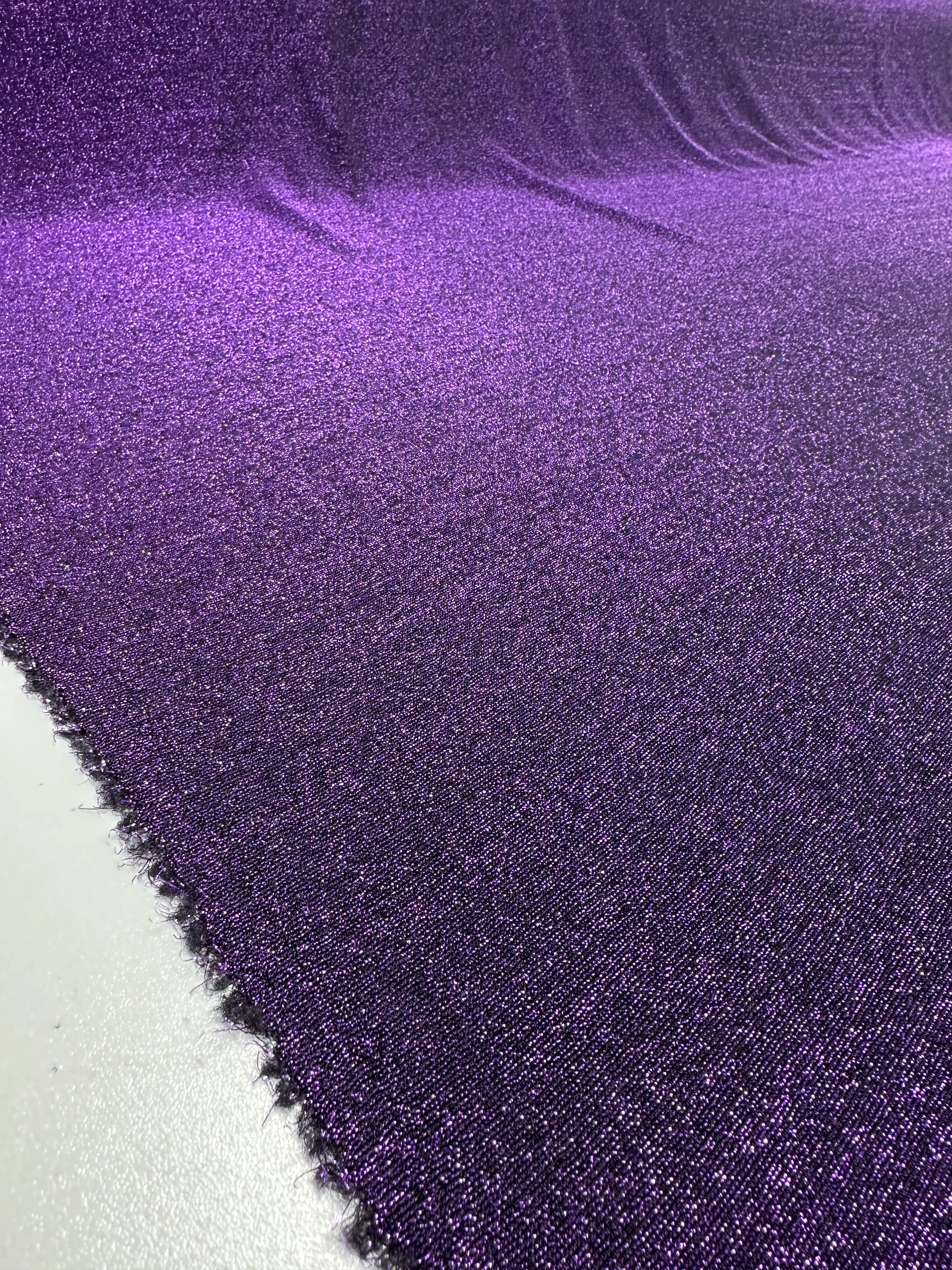 Metallic Lycra - Disco Plum - 160cm