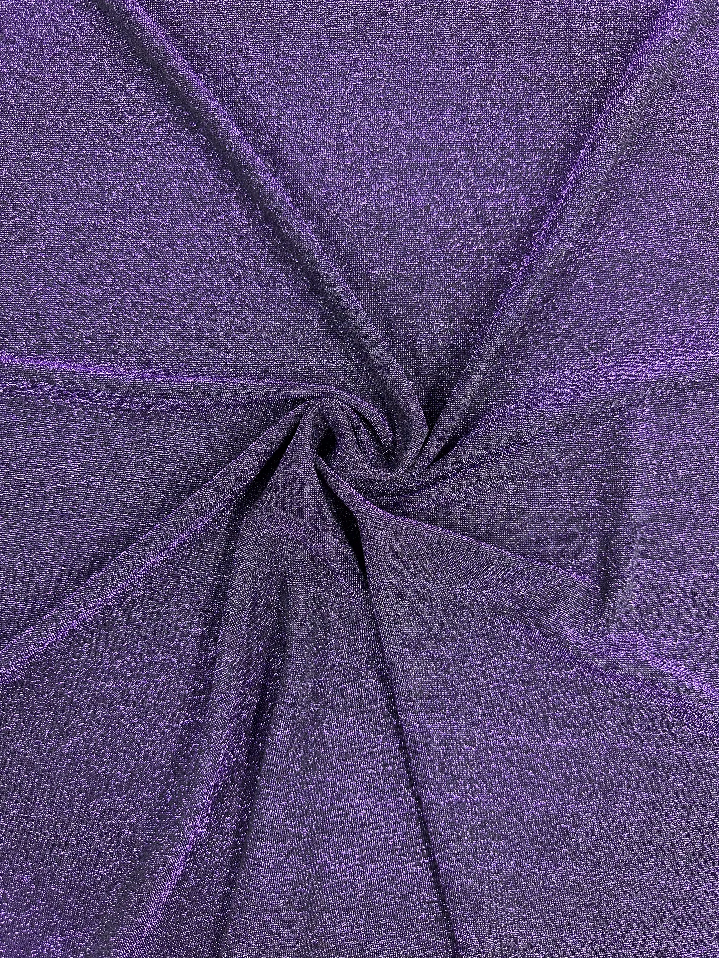 Metallic Lycra - Disco Plum - 160cm