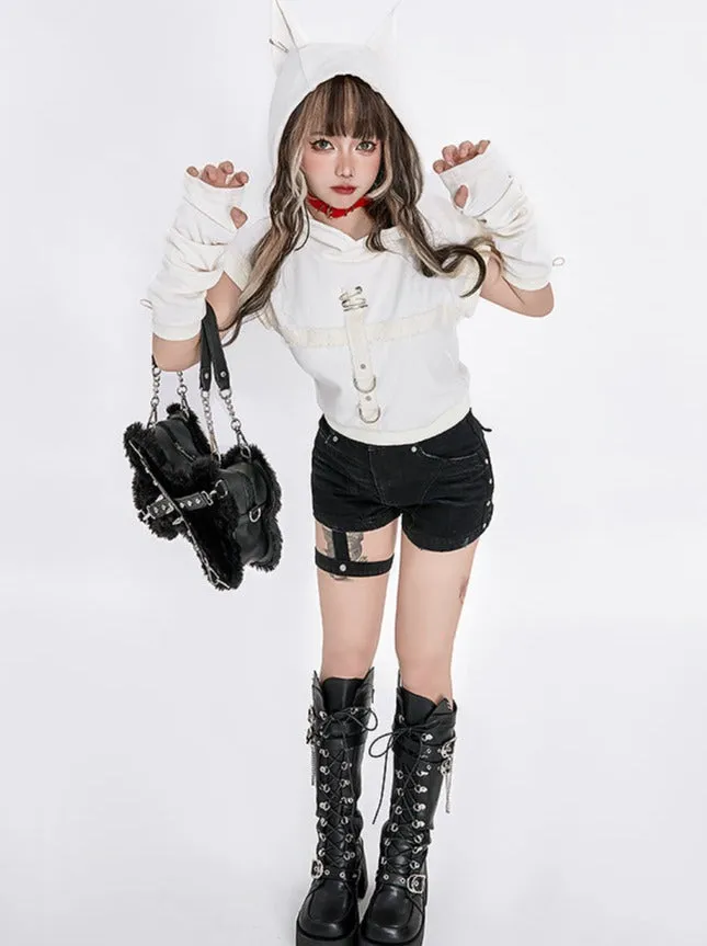 Mode Denim Short Garter Pants