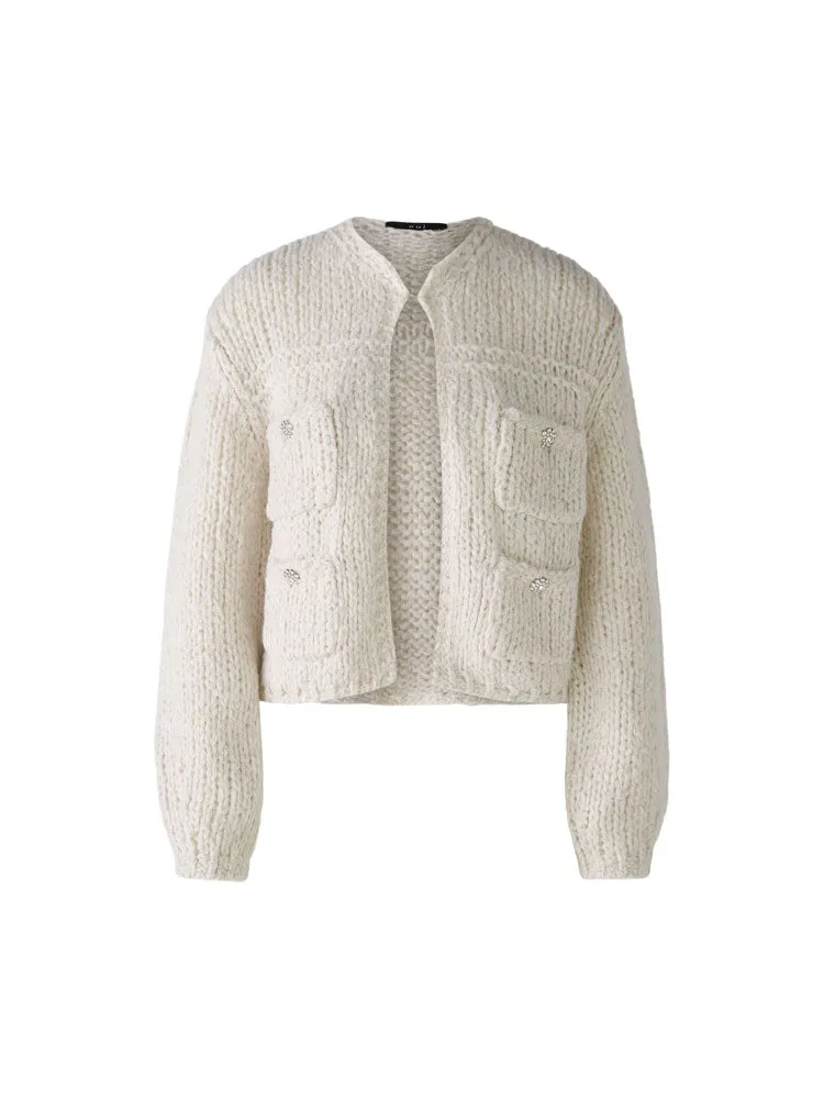 Oui Cardigan Light Beige Melange
