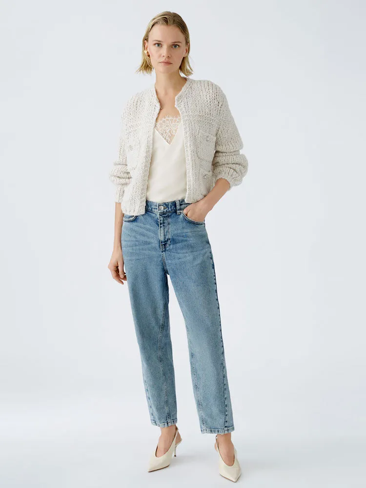 Oui Cardigan Light Beige Melange