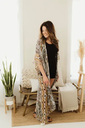 Paisley Long Kimono