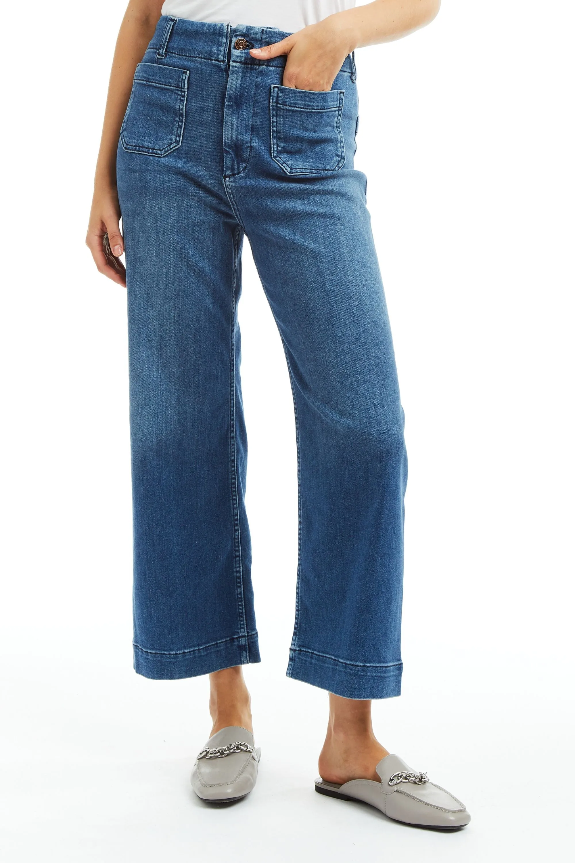 Patch Pocket Wide Leg