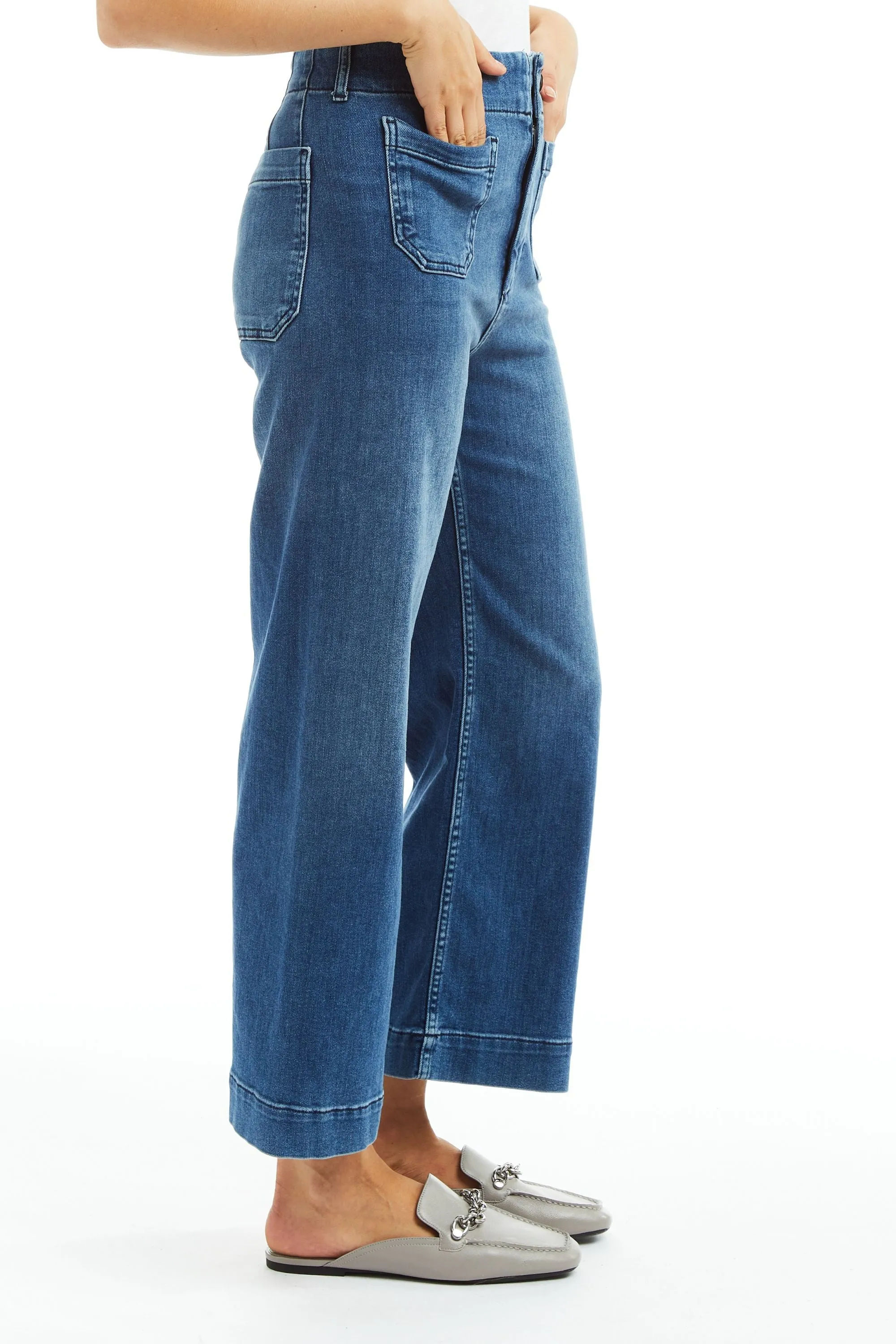 Patch Pocket Wide Leg