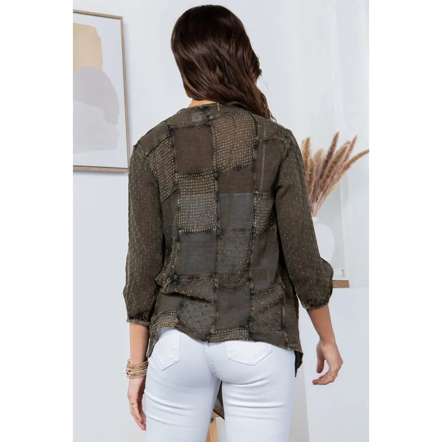 Patchwork Shrug Jacket ~ Gravel Gray