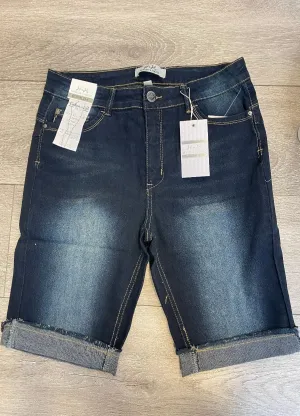 Pine Apparel High rise knee shorts Denim