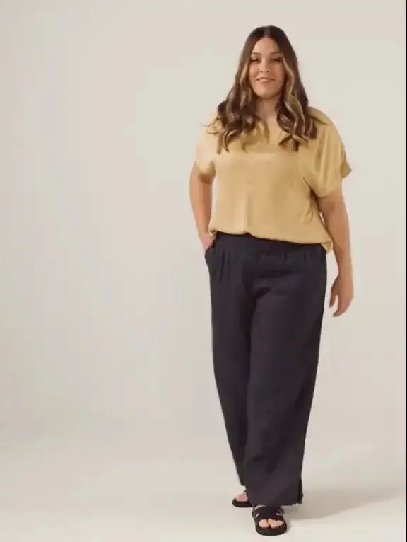 Portillo Linen Pants Charcoal