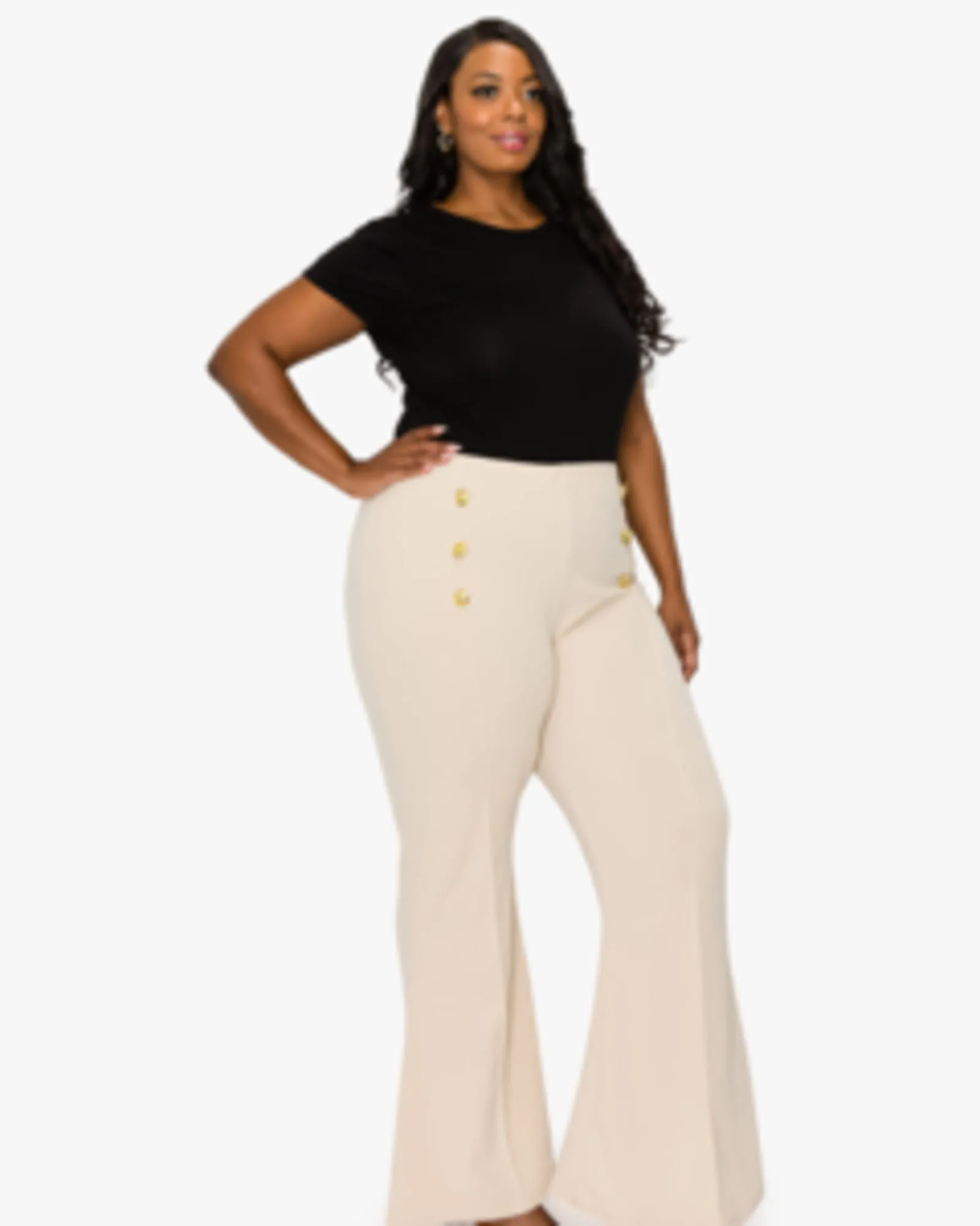 Ruth High Waisted Flare Pants | Taupe