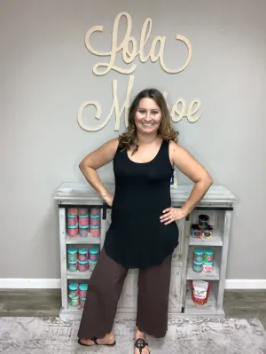 Scalloped Cropped Pant