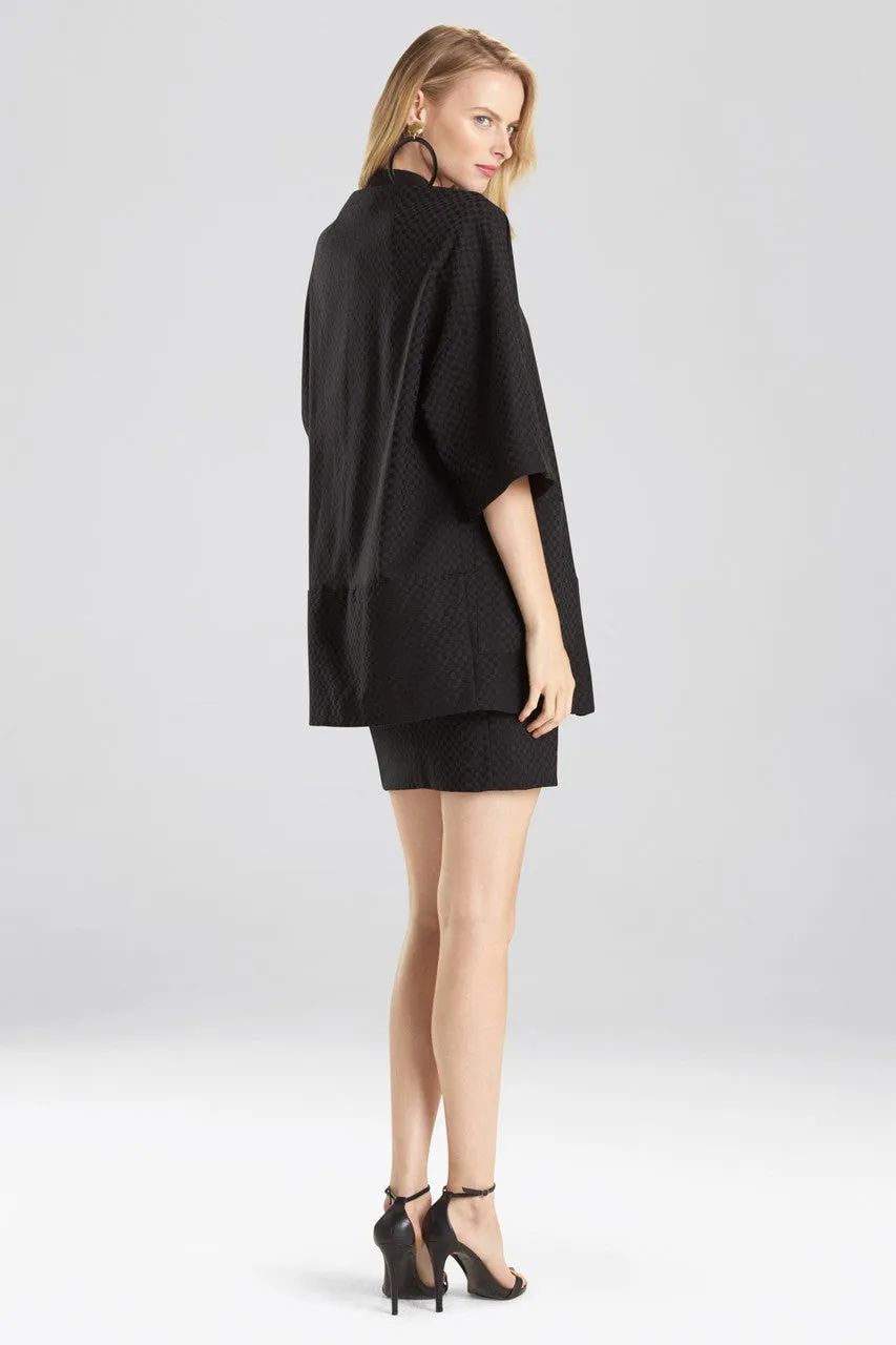 Solid Jacquard Kimono Topper